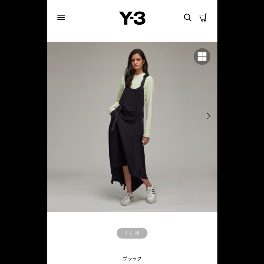Adidas Y3 buckle-embellished flared pinafore dress
